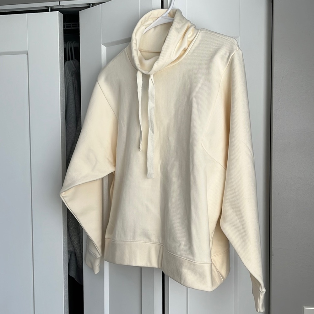 Madewell MWL Loungewear Cowled Sweatshirt Pullover, NWOT - Picture 2 of 7
